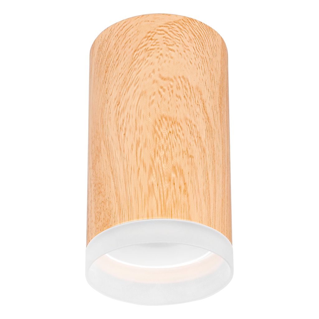 MasterLED Deckenleuchte Aufbauspot Holzoptik GU10 Rund Schwenkbar Deckenstrahler Deckenlampe Innenbeleuchtung
