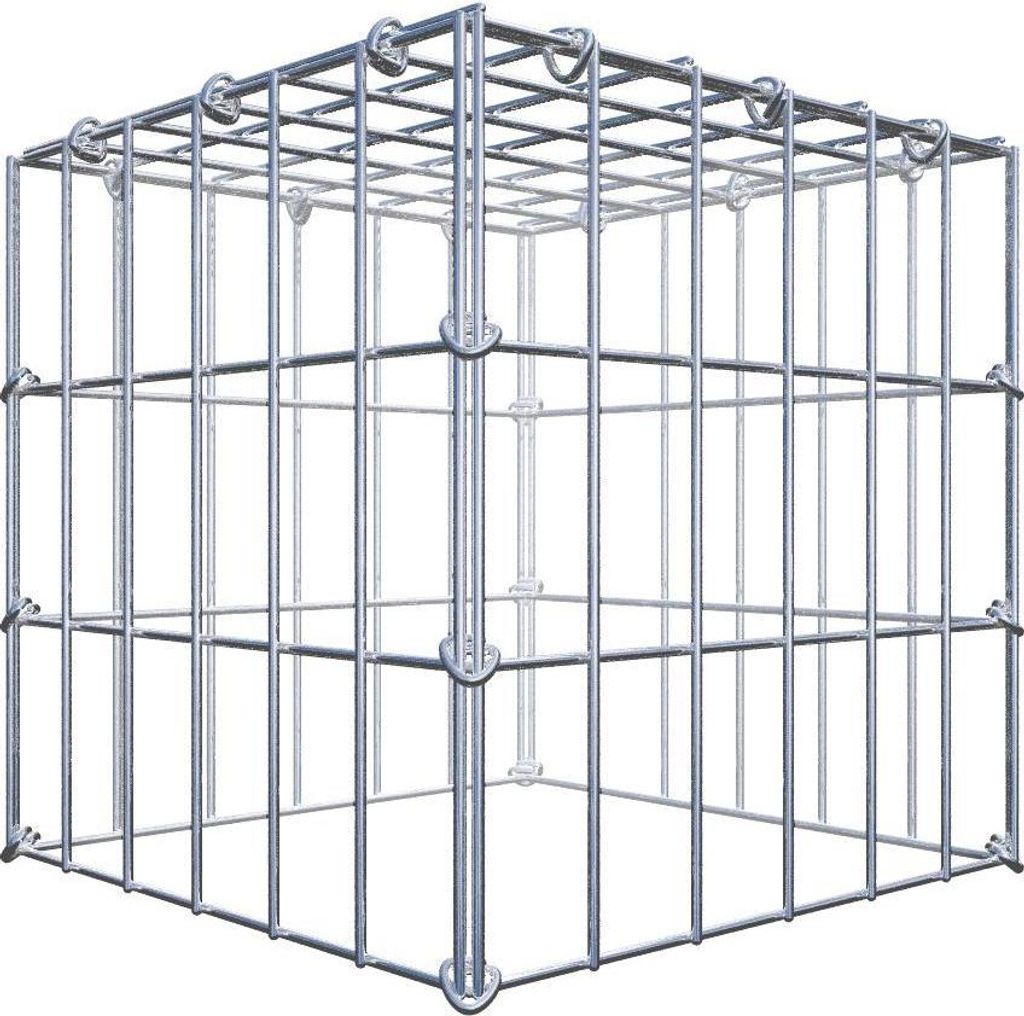 Anbaugabione Typ 3 30 cm x 30 cm x 30 cm (L x H x T), Maschenweite 5 cm x 10 cm, C-Ring