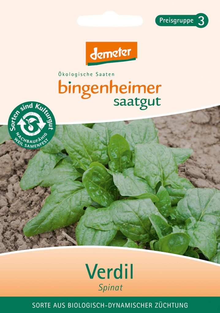 Bingenheimer Saatgut AG - Verdil - Spinat, zart-geschmackvoll (Saatgut) - 1St