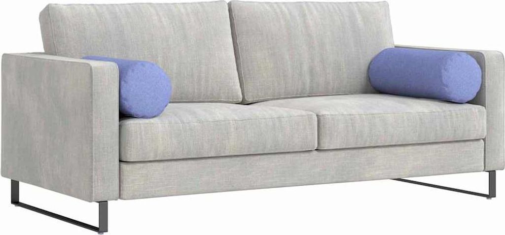 "Winter Sale" Bolsterkissen 2 Stück Jeans blau Ø 25 x 70cm Stoff - Gartenmöbelauflagen clorisNeu188534 - Gartenmöbelauflagen