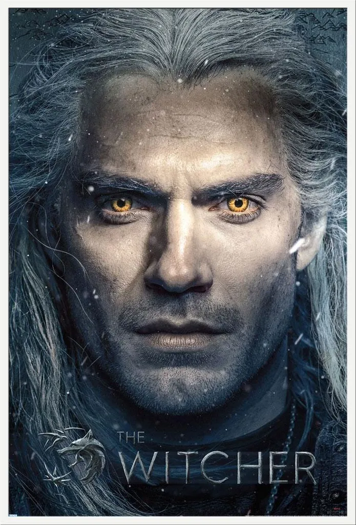 The Witcher Affiche Maxi Shinsuke avec cadre blanc interchangeable 61x91
