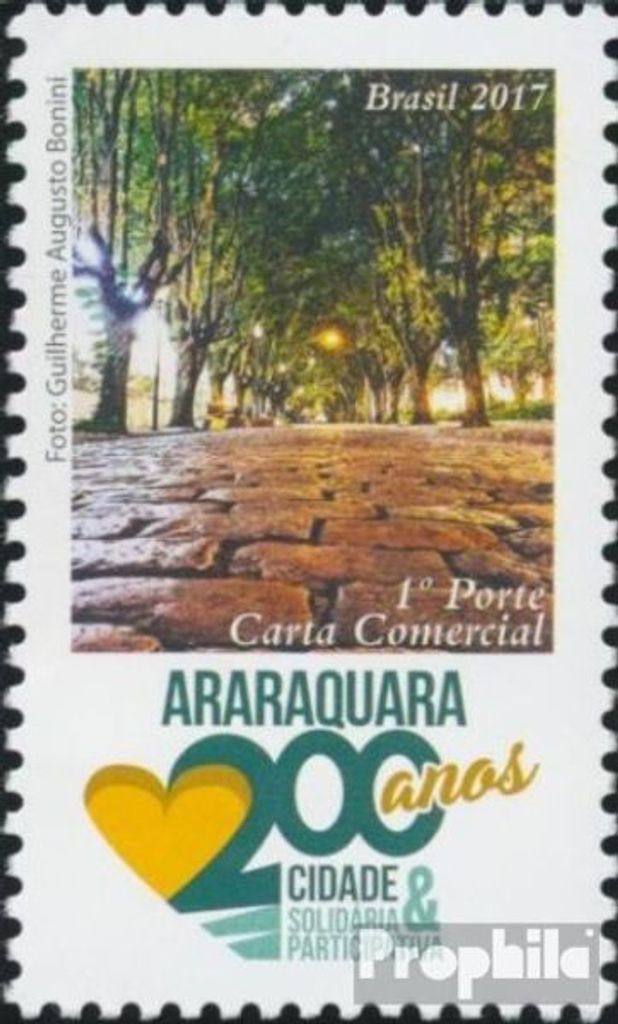 Briefmarken Brasilien 2017 Mi 4489 (kompl.Ausg.) postfrisch 200 J. Araraquara