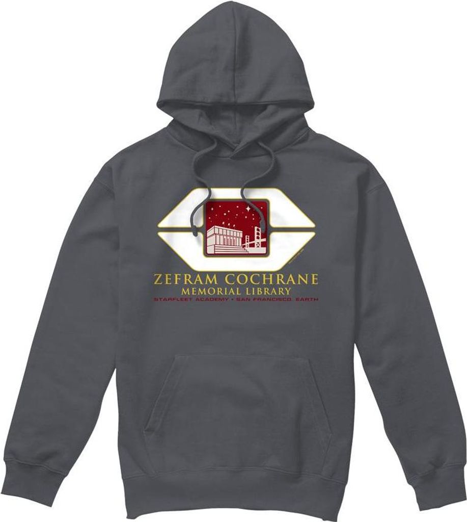 Star Trek - "Cochrane Library" Kapuzenpullover für Herren TV8440 (S) (Holzkohle)