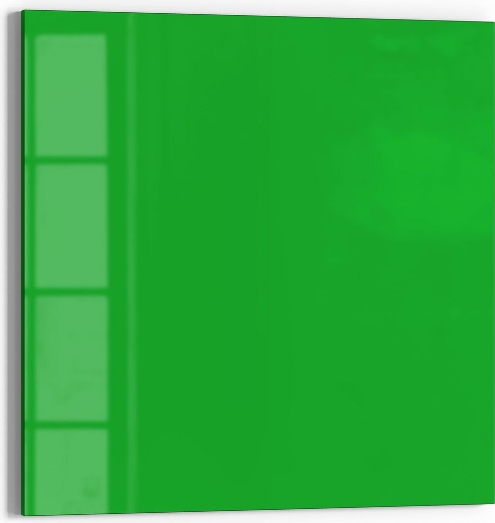 DEQORI Magnettafel Glas 50x50 cm 'Mittelgrün' beschreibbar Whiteboard Pinnwand Küche