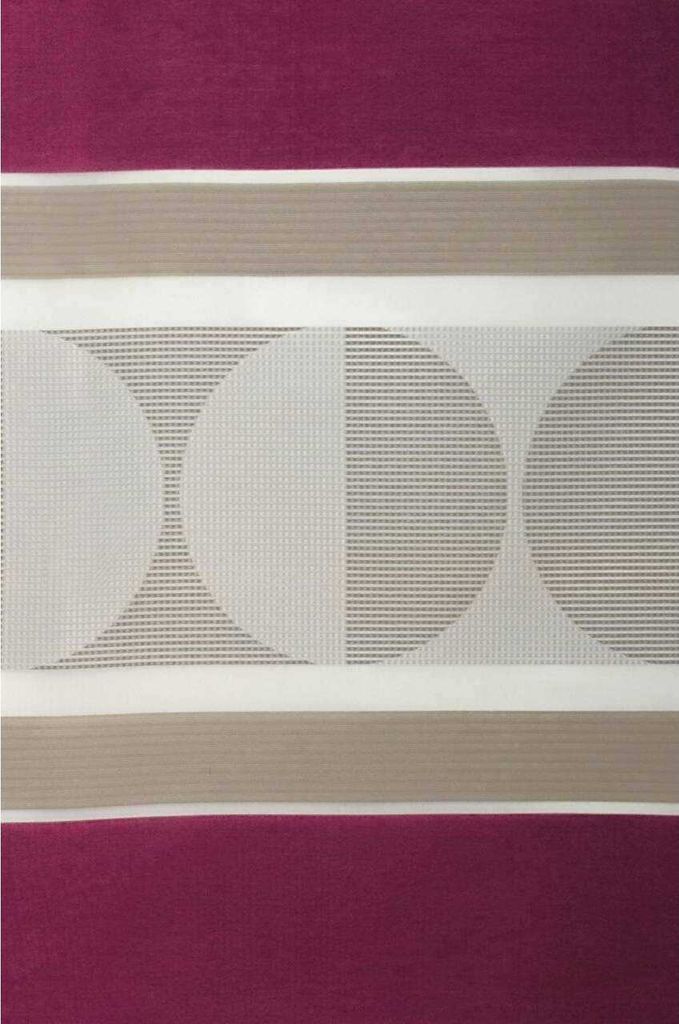 CANNES Ösenschal 245x140 cm Gestreift Kreise Bordeaux