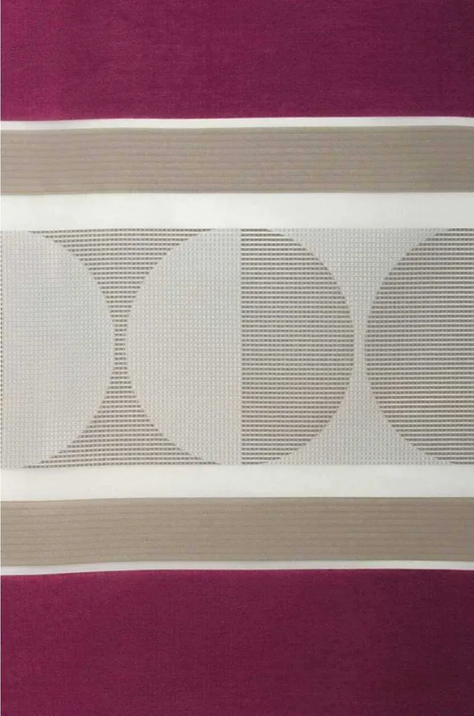 Voilage Echarpe à œillets Rayée Bordeaux CANNES 245x140 pour le Salon
