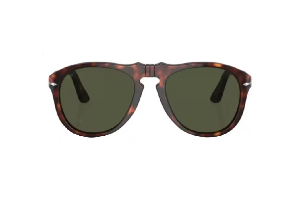 Lunettes de soleil Persol PO0649 24/31 Havana avec verres vert Crystal 54mm