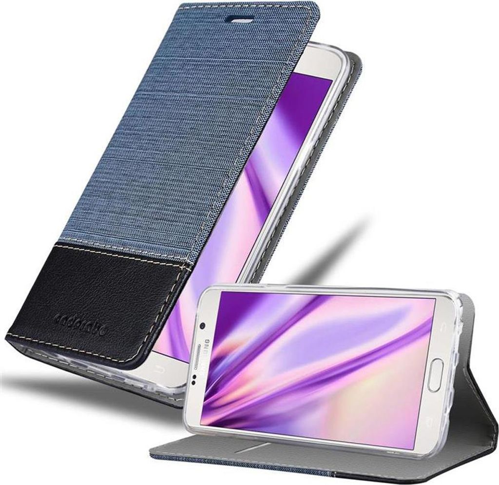 Cadorabo Hülle für Samsung Galaxy NOTE 5 Schutzhülle in Blau Handy Hülle Etui Book Case Cover
