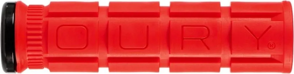 Oury V2 Single-Clamp Lock-On Poignées de Guidon 135 mm Candy Red