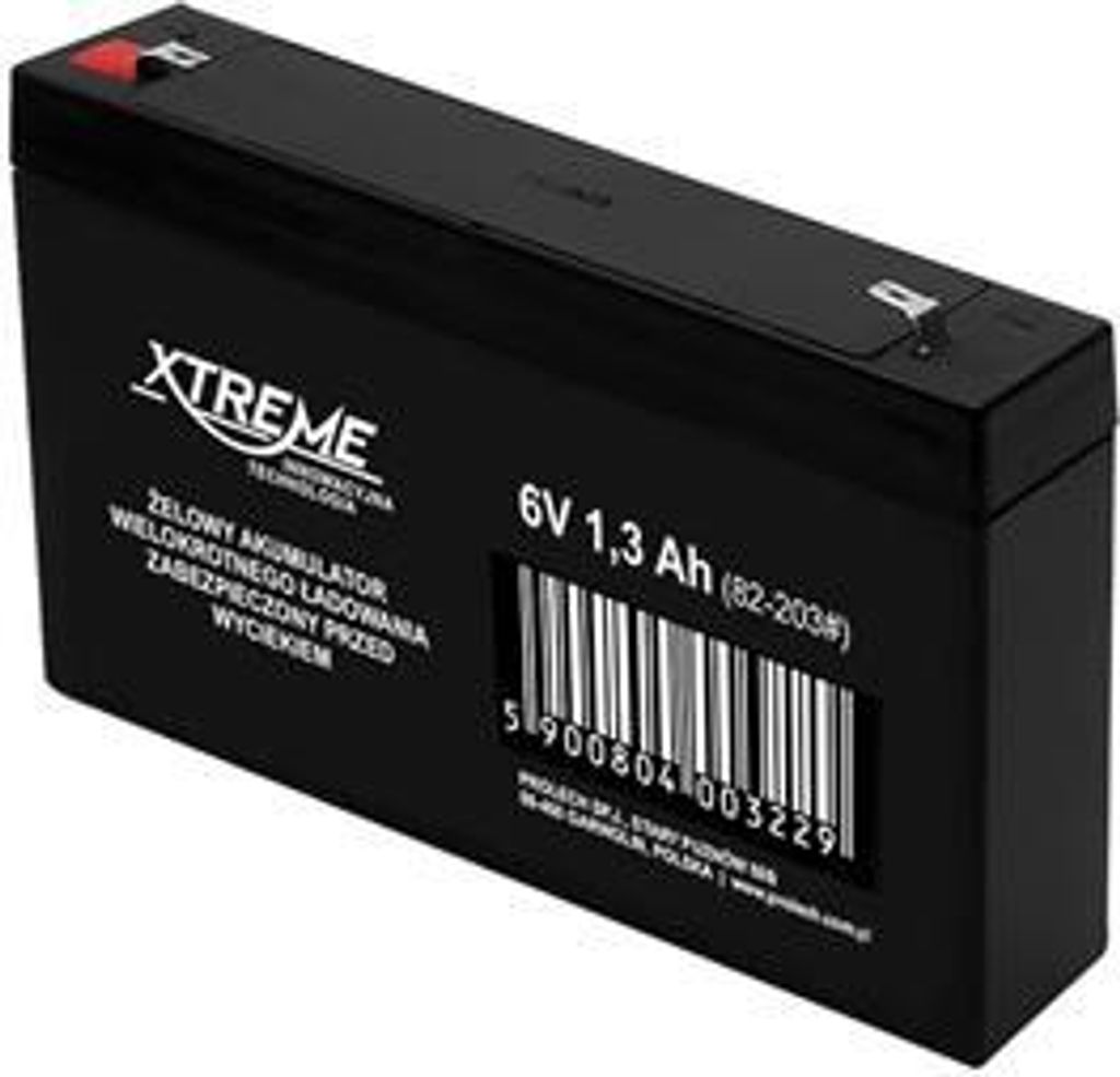 Baterie olověná  6V / 1,3Ah Xtreme 82-203 gelový akumulátor Obrázek produktu 