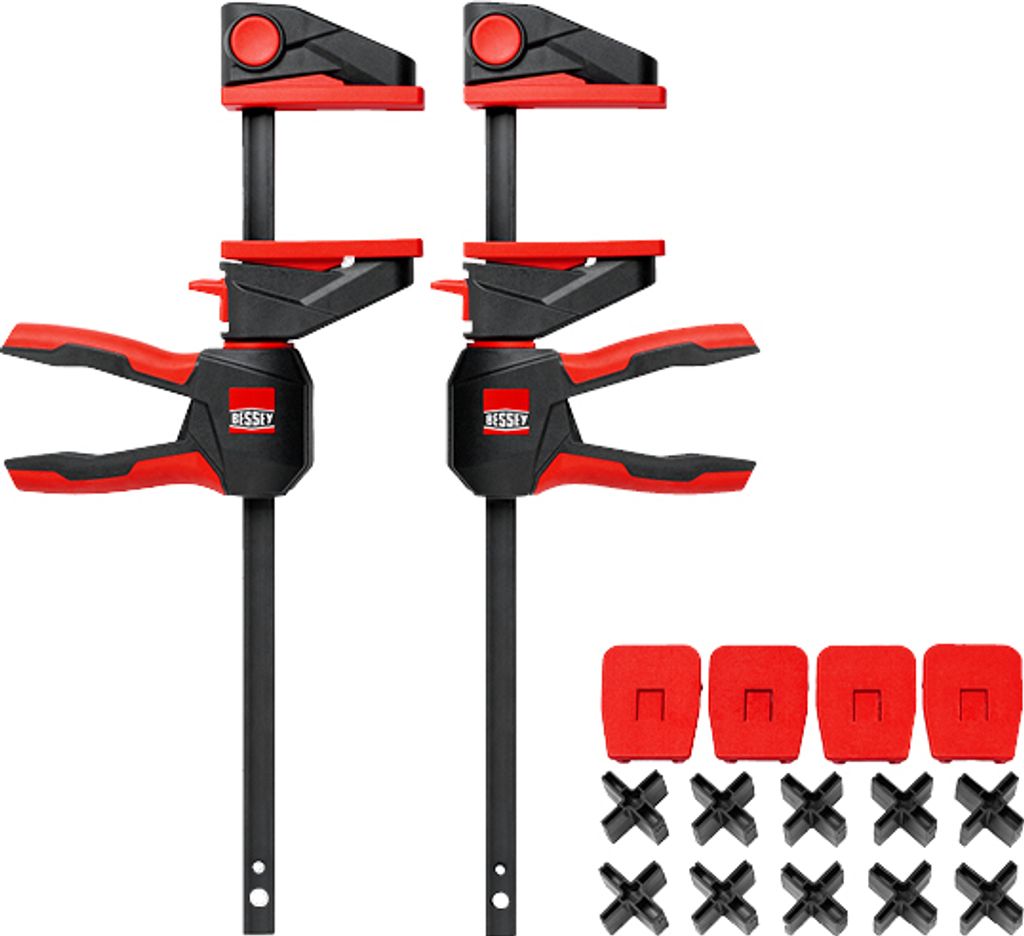 BESSEY Aktionsset 2 x Einhandzwinge mit drehbarem Griff Produktbild 
