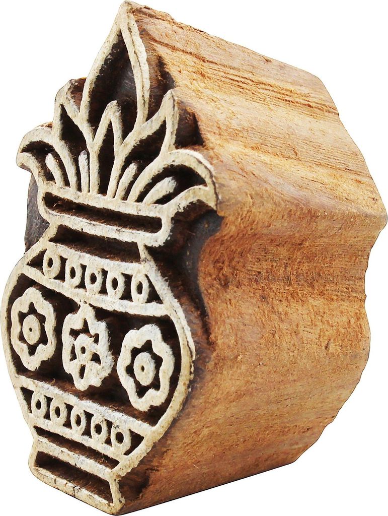 Stempel aus Holz - Vase - 3 cm - Holzstempel