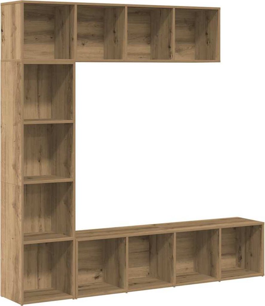 (Robust Möbel)Bücherregal Landhaus-Stil - Bücherschrank/Standregal Langlebiges - 3 Stück Artisan Eiche Holzwerkstoff - Bücherregale DEMöb...