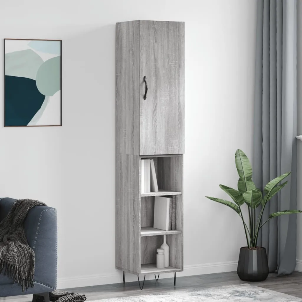 Maison Exclusive Credenza Grigio Sonoma 34.5x34x180 cm - Design Moderno - 1