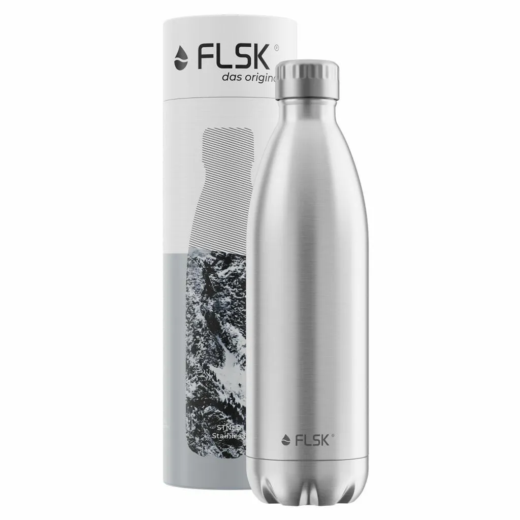 Borraccia Termica FLSK In Acciaio Inox Kaki - 18h Caldo / 24h Freddo, Adatta Per Bevande Gassate, Senza BPA