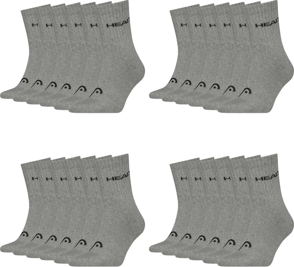 12 Paar HEAD Uni Short Crew Socken Baumwolle Blend Sport Socks