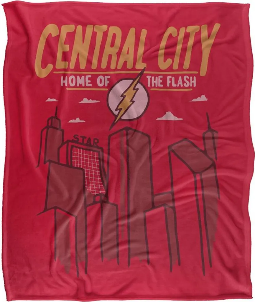 Plaid Douillet The Flash Central City - Couverture Idéale Soirée Cinéma