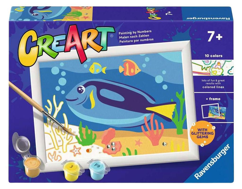 Ravensburger Malen nach Zahlen Dorie Fisch Malset für Kinder