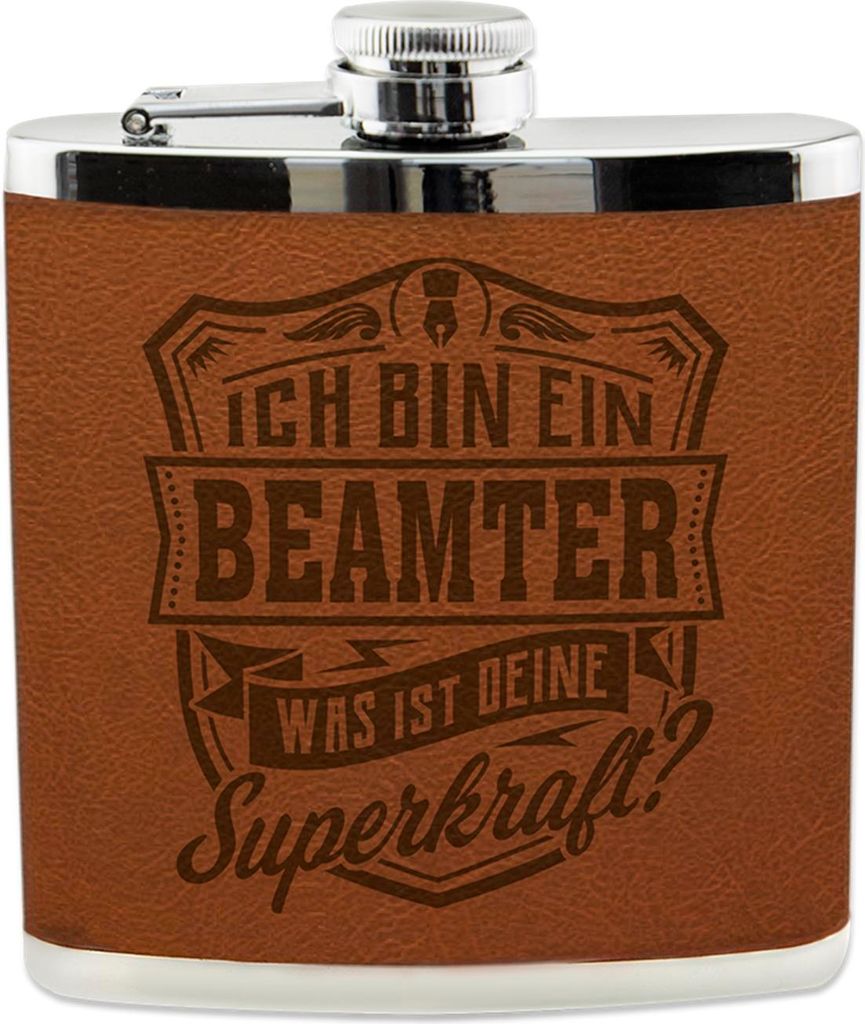 Echter Kerl Flachmann Beamter