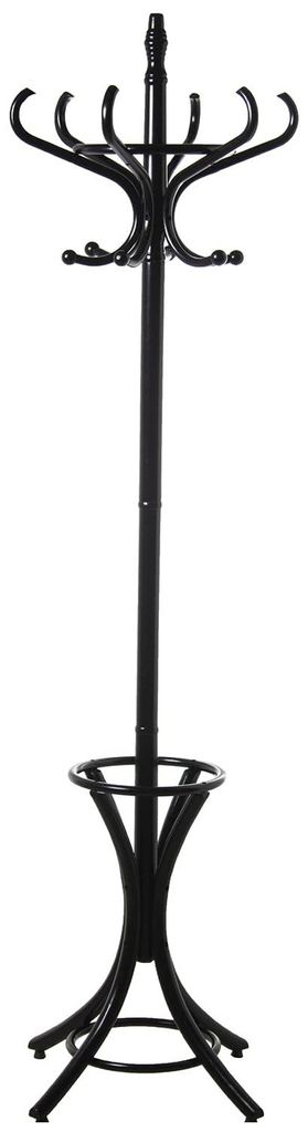 Wieszak na ubrania drewniany, czarny, wymiary: 53 x 186 cm Zdjęcie produktu 