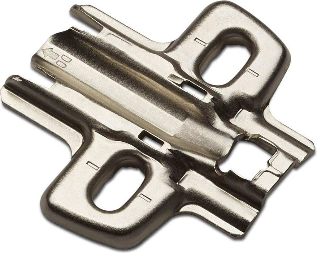 HETTICH Montageplatte S8099C Lochabstand 32 mm Distanz 0 mm zum Anschrauben Kreuzplatte Kreuzmontageplatte #9075005 von SOTECH