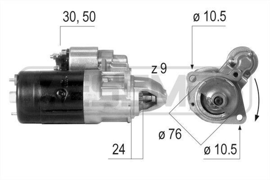 ERA 220091A Starter Anlasser 2,2kW für OPEL Omega B Limousine (V94) 12V