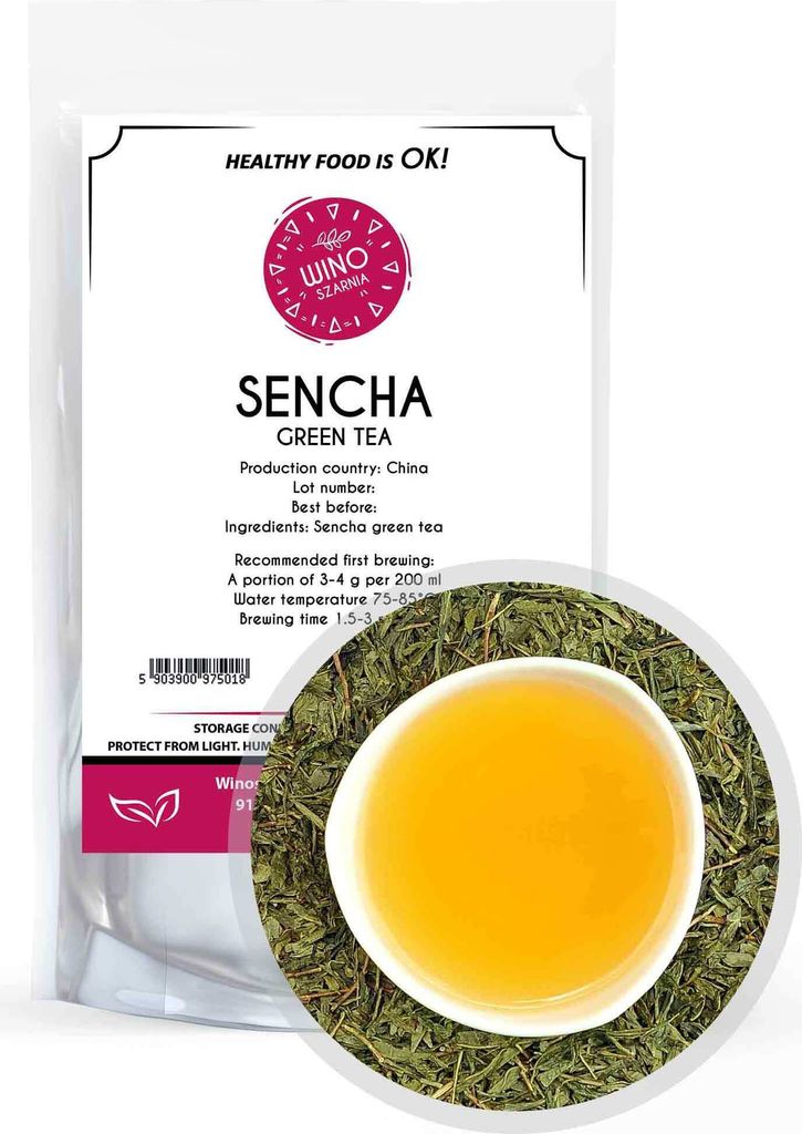 Grüner Tee Sencha 500g mit Blättern