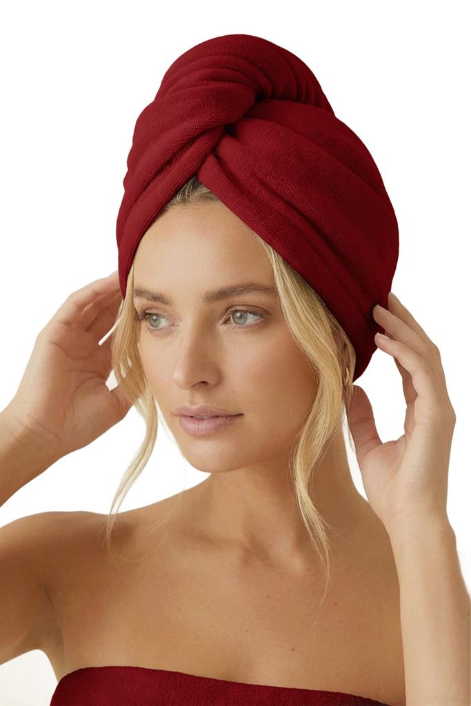 S Active Haar-Turban Mikrofaser 350 g/m² – Rot, Schnell Produktbild 