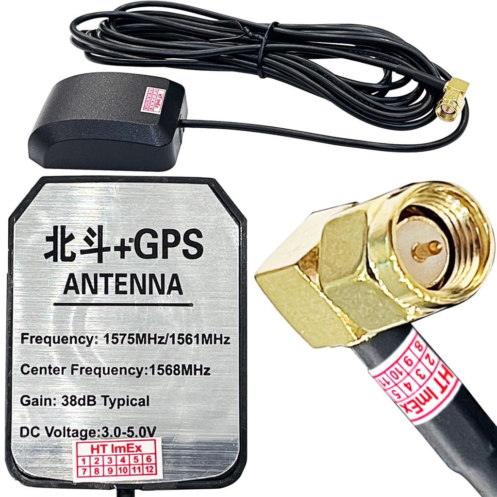 Universal KFZ GPS Empfänger Antenne 3M Kabel mit SMA Stecker kompatibel mit GPS Navigation