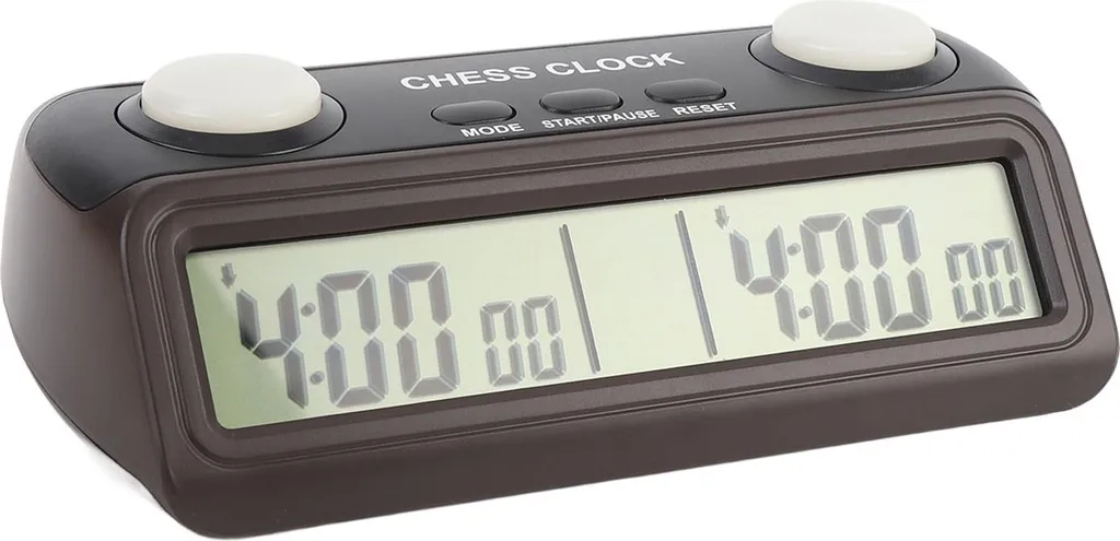 Horloge d'échecs digitale avec alarme et réglage de bonus programmable
