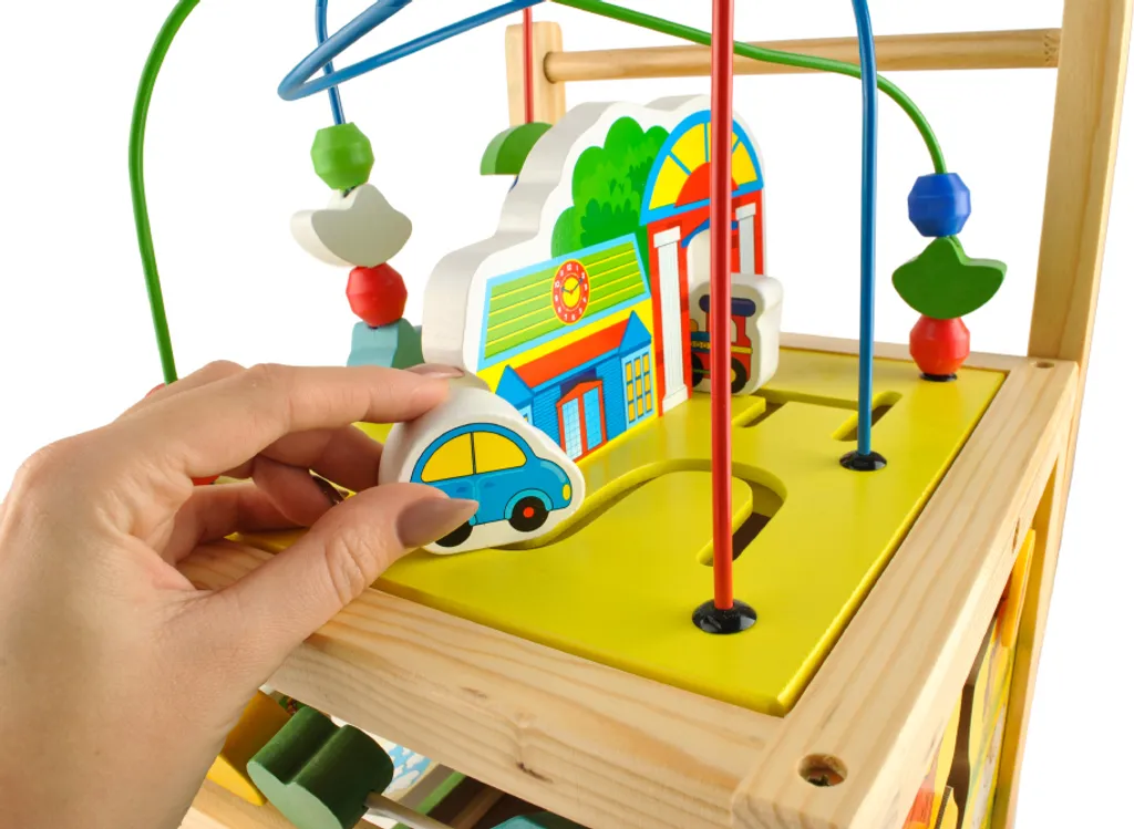 Trotteur Bébé en Bois et Poussette de Marche Chariot Mobile de Jeu - 7