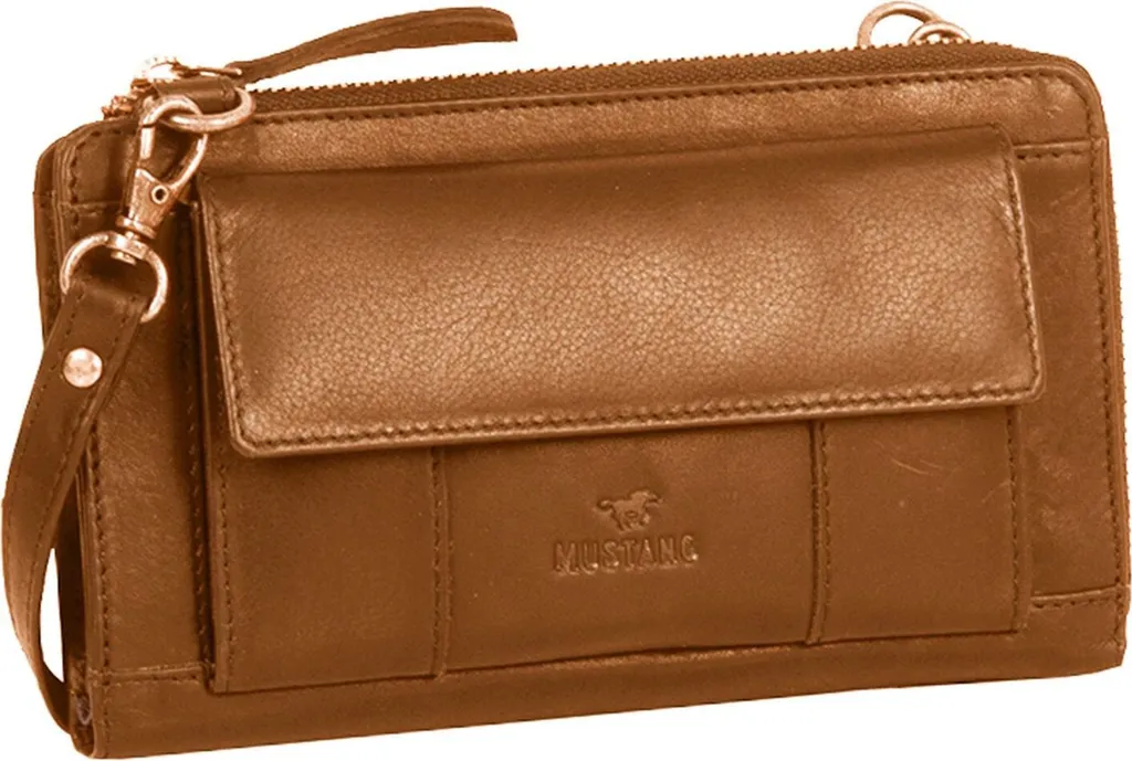 Sac à épaule bandoulière MUSTANG Salamanca Tome Cognac en cuir véritable