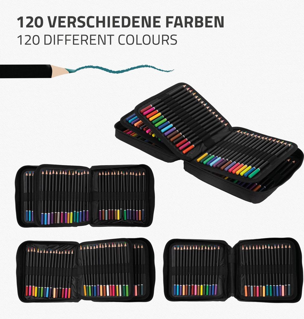ECD Germany Buntstifte Set 120 Farben für Kinder und Produktbild 5