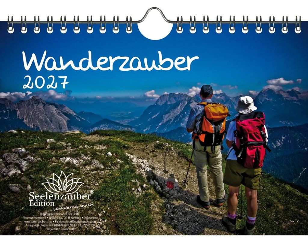 Wanderzauber DIN A5 Kalender für 2027 Berge und wandern - Seelenzauber