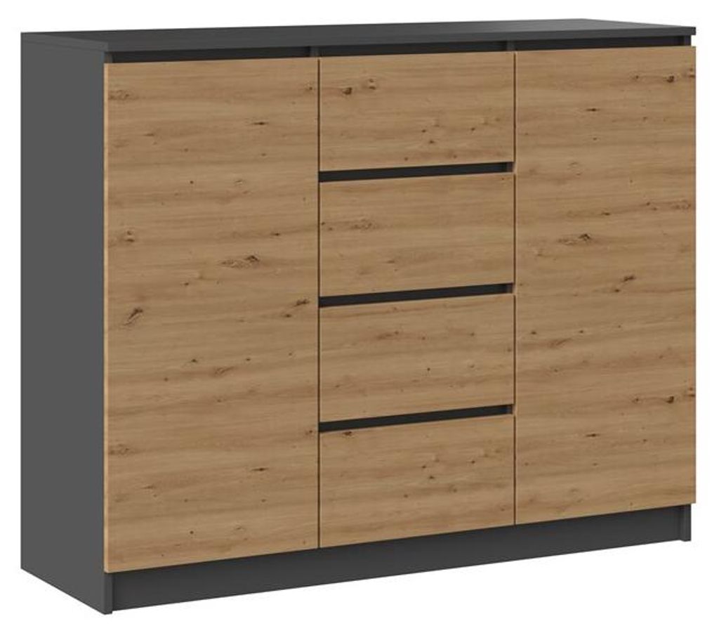 Komoda 2D4S 120 Antracit + dub artisan Obrázek produktu 