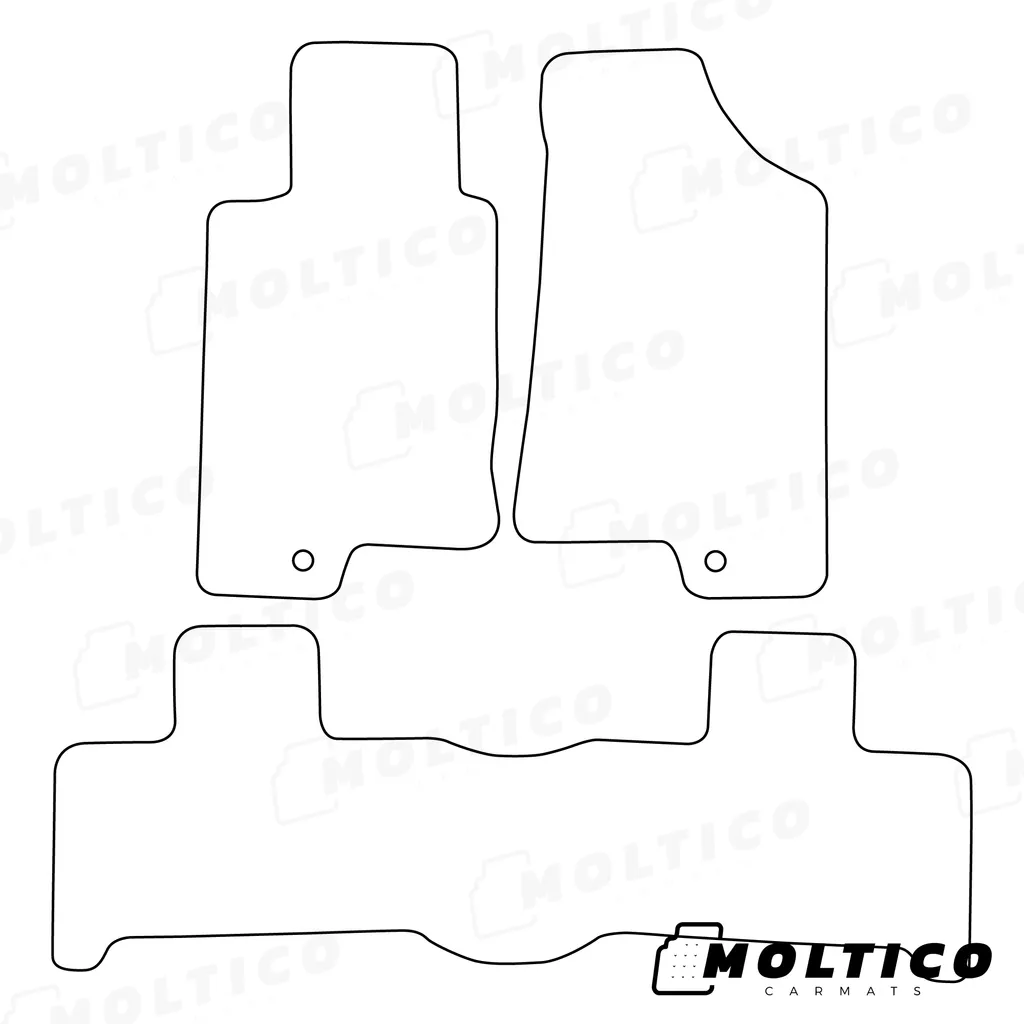 Tappetini Auto Hummer H3 05-10 velluto Nero Cucitura Verde 4 pz - 2