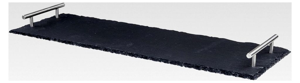 Schiefertablett 60x20cm Servierplatte mit Griff