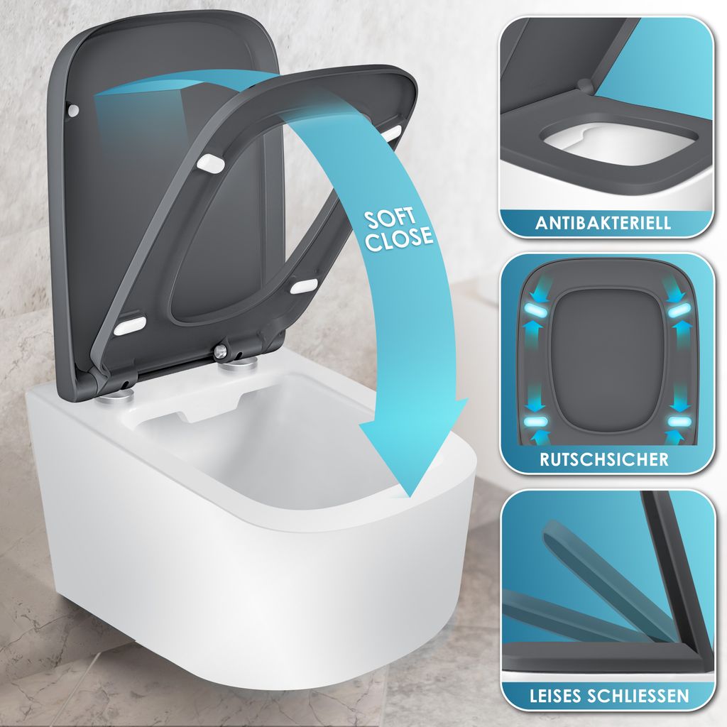 KESSER® WC Sitz mit Absenkautomatik Toilettendeckel Produktbild 3