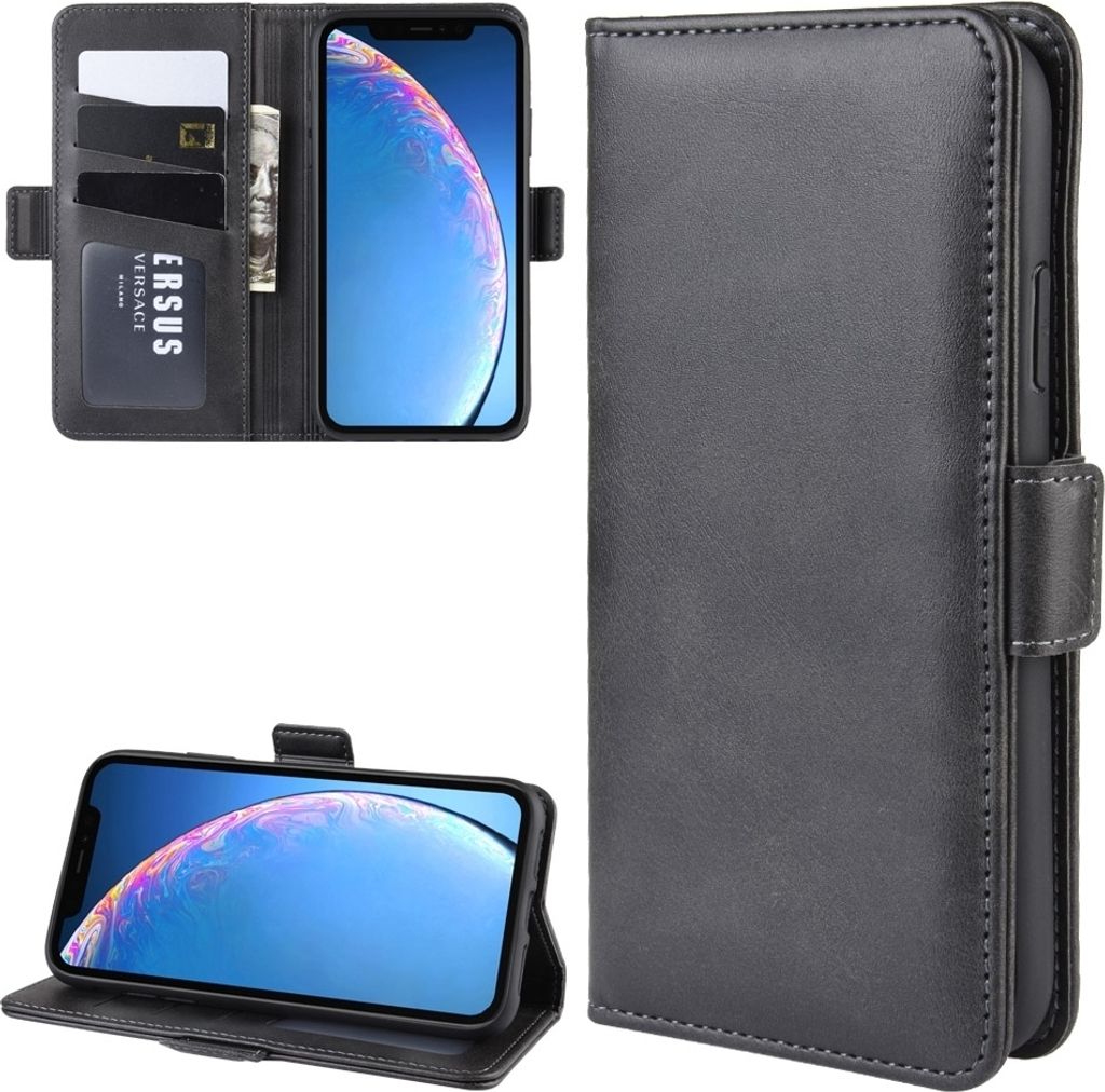 Mobigear Slim Magnet iPhone 11 Hülle Klapphülle Geldbörse - Schwarz