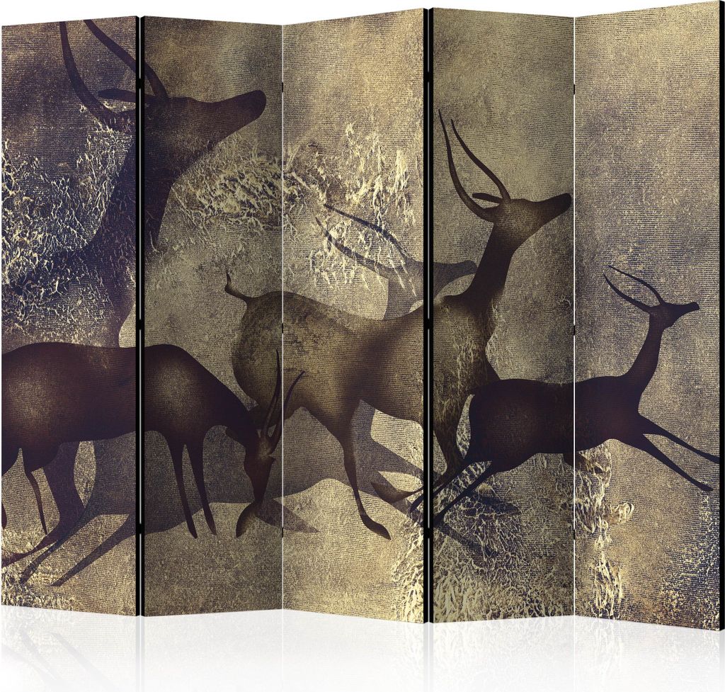Akusticher Raumteiler Antilope Foto Paravent 225x172 cm beidseitig auf Vlies-Leinwand bedruckt Akustikschaum Trennwand Spanische Wand Sichtschutz H...