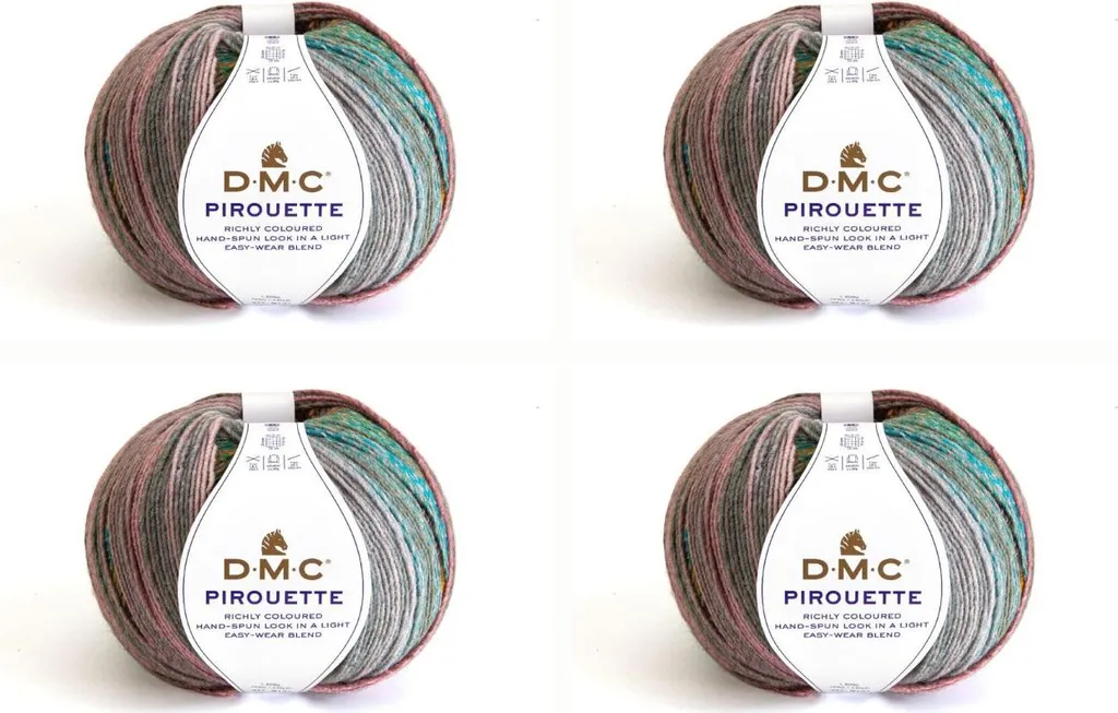 Laine DMC Pirouette 707 - Lot de 4 pour Tricoter Pulls et Grands Plaids