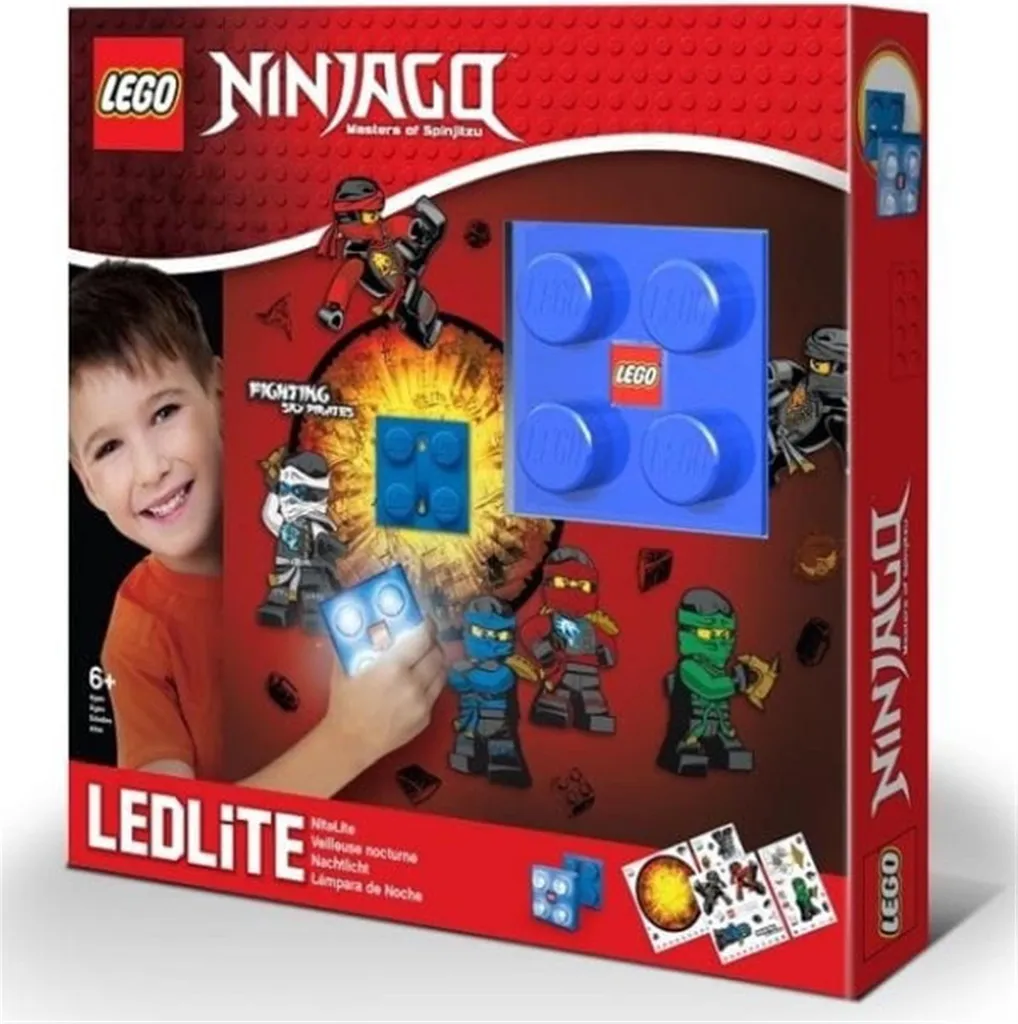 Veilleuse Lego Ninjago rouge lampe de chevet LED pour chambre enfant