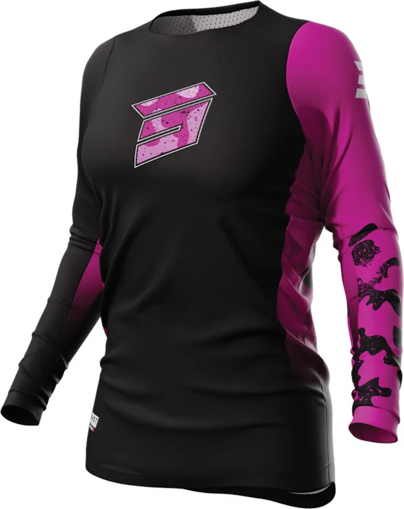 Maillot Moto Femme Shot Shelly 2.0 Anti-Transpiration Noir Rose S