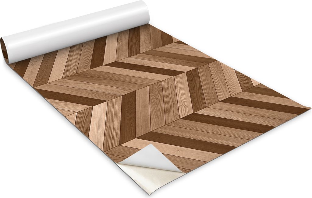 Selbstklebende Möbelfolie - Dekorationsfolie - Tischmöbel - Zuschneidbar - Holzparkett - 100 x 50 cm