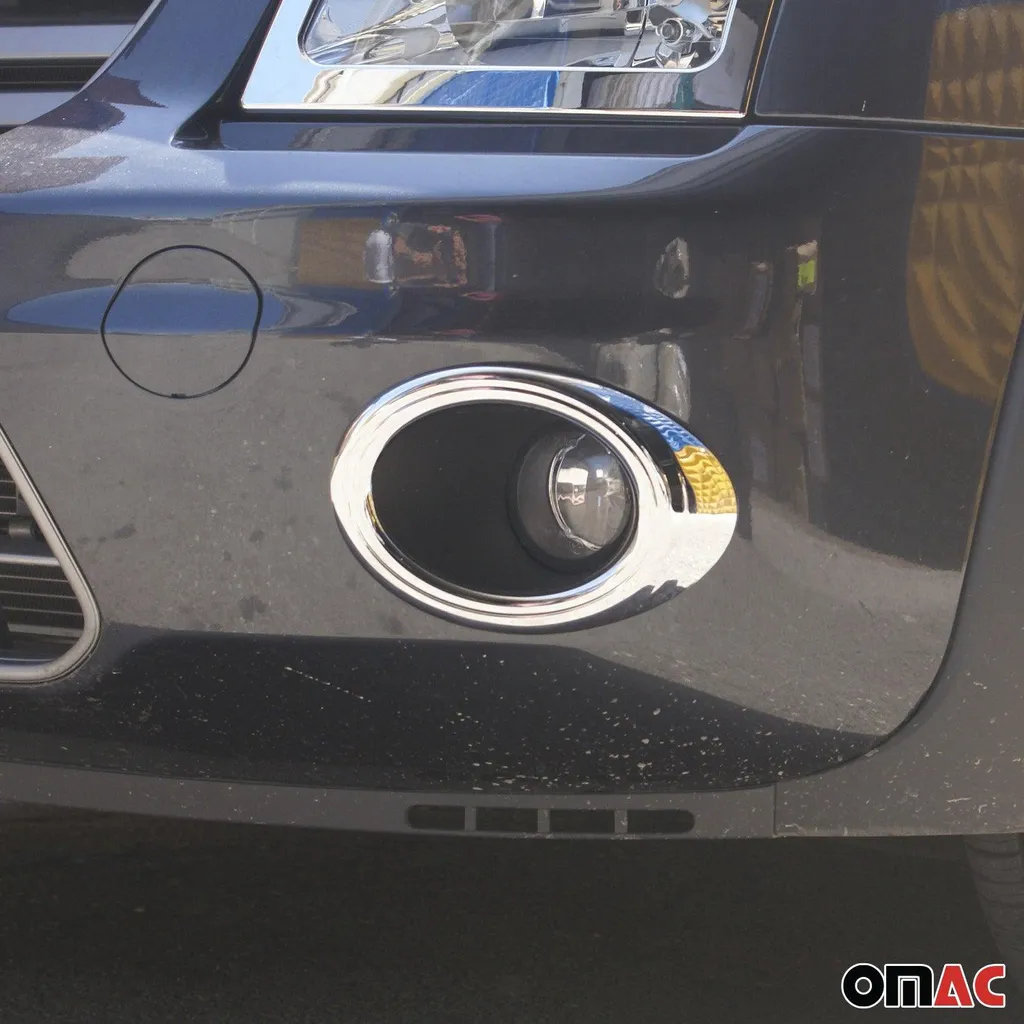 Cornice per fendinebbia per Ford Connect 2009-2014 cromo ABS 2x - 3