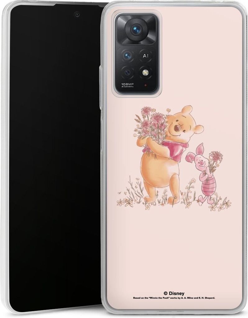 DeinDesign Slim Hülle für Xiaomi Redmi Note 11 Pro 5G Silikon Case Ultra Dünn Handyhülle Disney Offizielles Lizenzprodukt Winnie Puuh Ferkel