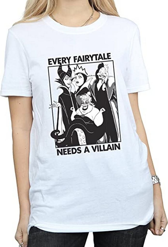 Disney - "Every Fairy Tale Needs A Villain" T-Shirt für Damen BI1669 (L) (Weiß)