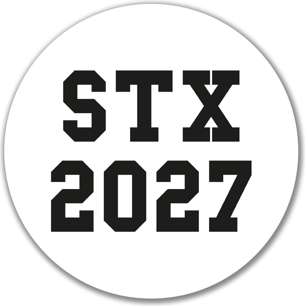Huuraa Aufkleber STX 2027 Abschluss Dänemark 10cm rund Sticker Geschenkidee