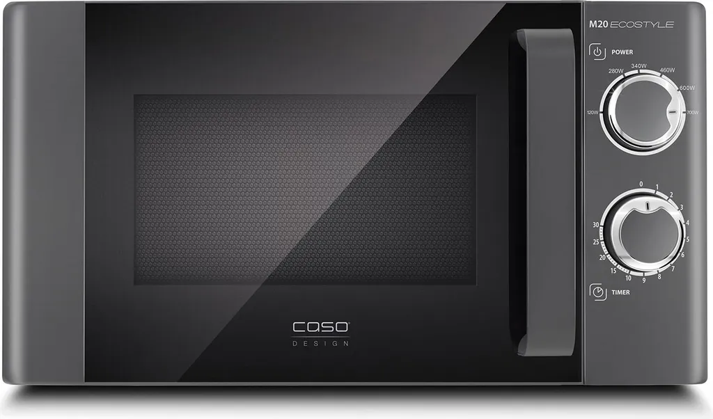 CASO M20 Ecostyle Micro-ondes Solo Noir - Système de Commande Intuitive 20L
