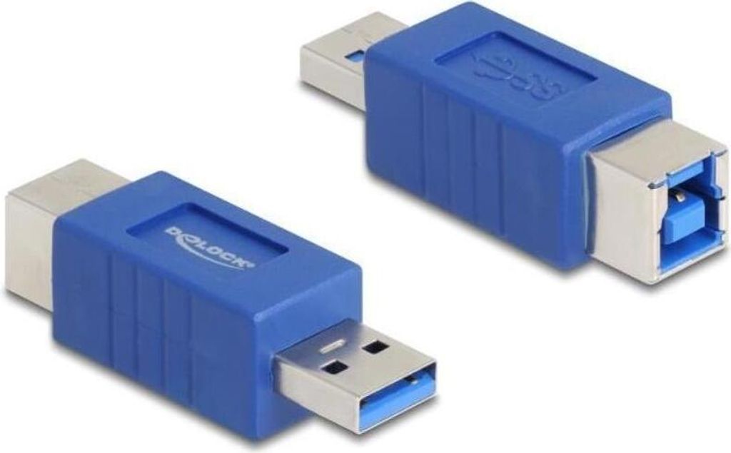 Delock USB 5 Gbps Adapter USB Typ-A Stecker zu USB Typ-B Buchse (gekreuzt)